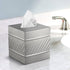 Handcrafted Wave Embossed Metal Square Tissue Box Cover